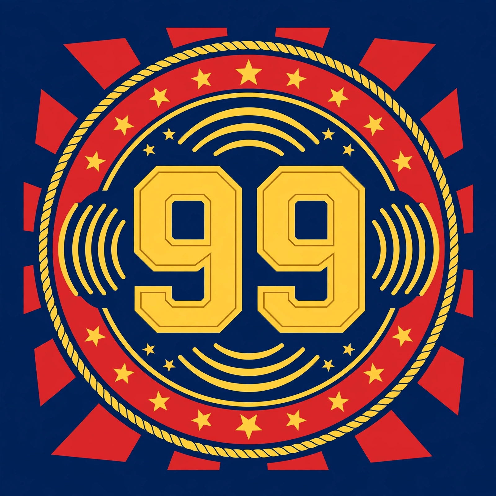 For the 99 Episode 1 cover art — the Statue of Liberty torch beside a surveillance camera and a car license plate